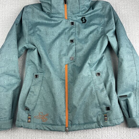Scott Outerwear Ski Jacket Women's US 2 Blue Zip Up Hooded Snowboard - Picture 6 of 16
